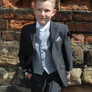 To Hire, Boys Torre Charcoal Mohair Jacket Suit (full outfit)