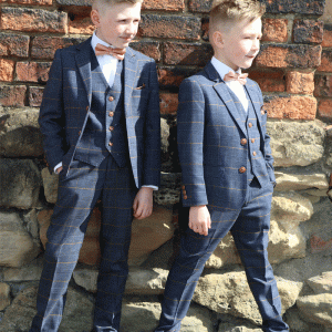 To Hire, Boys Marc Darcy Jenson Marine Checked Tweed Suit (full outfit)