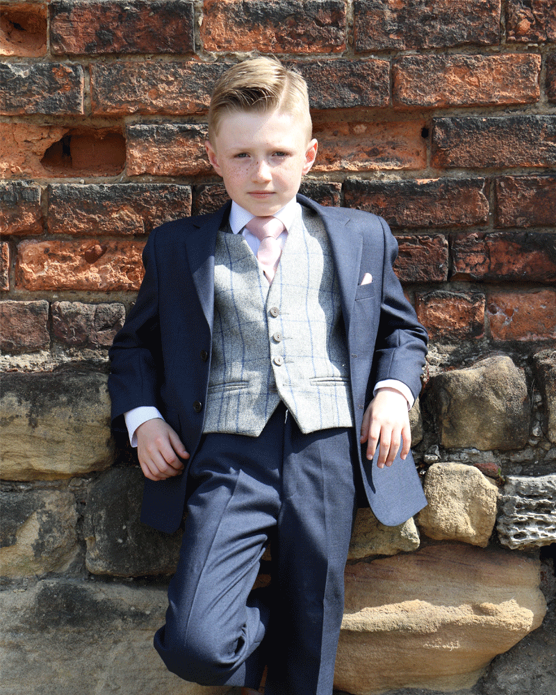 To Hire, Boys Torre Navy Pick&Pick Jacket Suit (full outfit) - Image 2