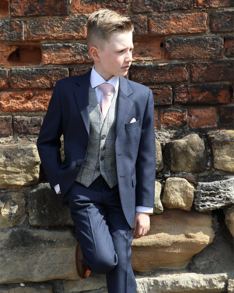 To Hire, Boys Torre Navy Pick&Pick Jacket Suit (full outfit) - Image 3