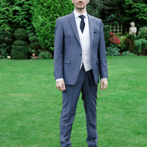 To Hire, Wilvorst Powder Blue Lounge Suit (full outfit)