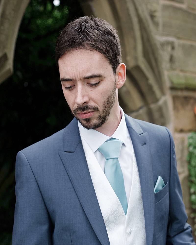 To Hire, Wilvorst Powder Blue Lounge Suit (full outfit) - Image 3