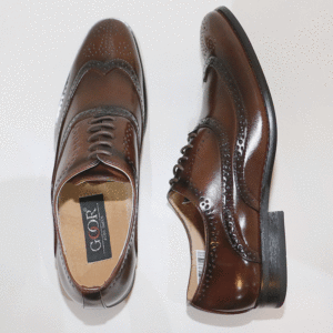 Mens Brown Goor 370 Brogue Shoe