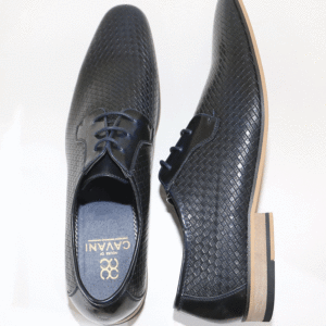 Mens Navy Cavani 387 Basket Weave Shoe