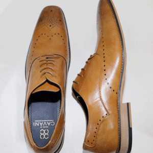 Mens Light Tan Cavani 832 Oxford Brogue Shoe
