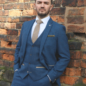 Marc Darcy Dion Blue Check Tweed Jacket