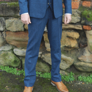 Marc Darcy Dion Blue Check Tweed Trousers