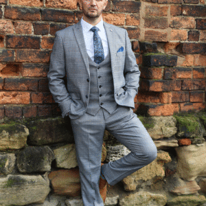 Marc Darcy Jerry Grey Check Suit