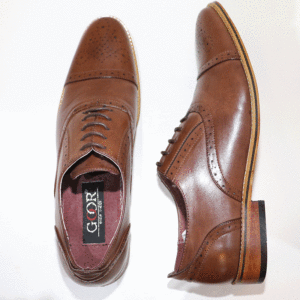Mens Mid Tan Goor 516 Brogue Shoe