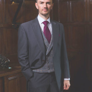 To Hire, Torre Charcoal Mohair Tail Suit (full outfit)
