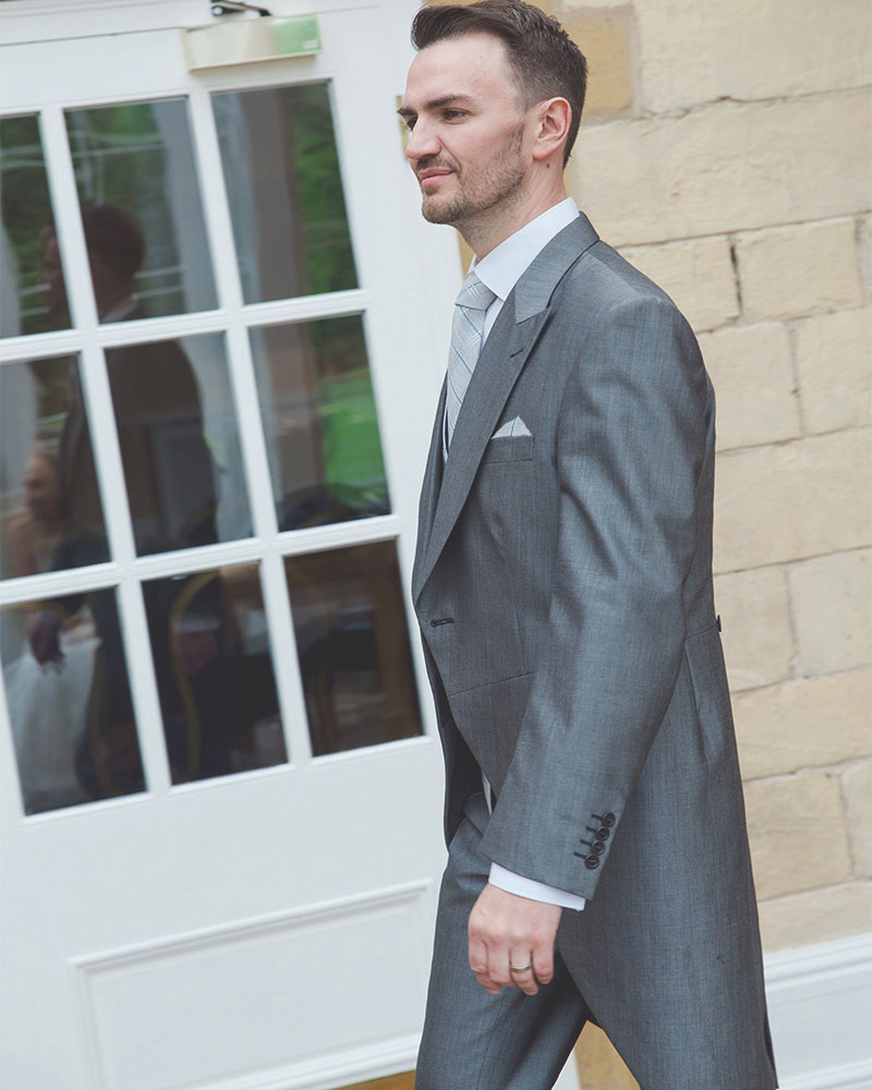 To Hire, Torre Silver Mohair Tail Suit (full outfit)