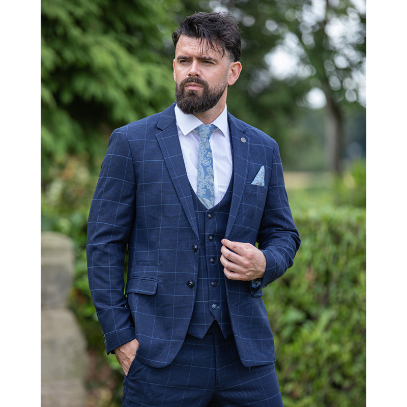 To Hire Marc Darcy Edinson Navy Blue Check