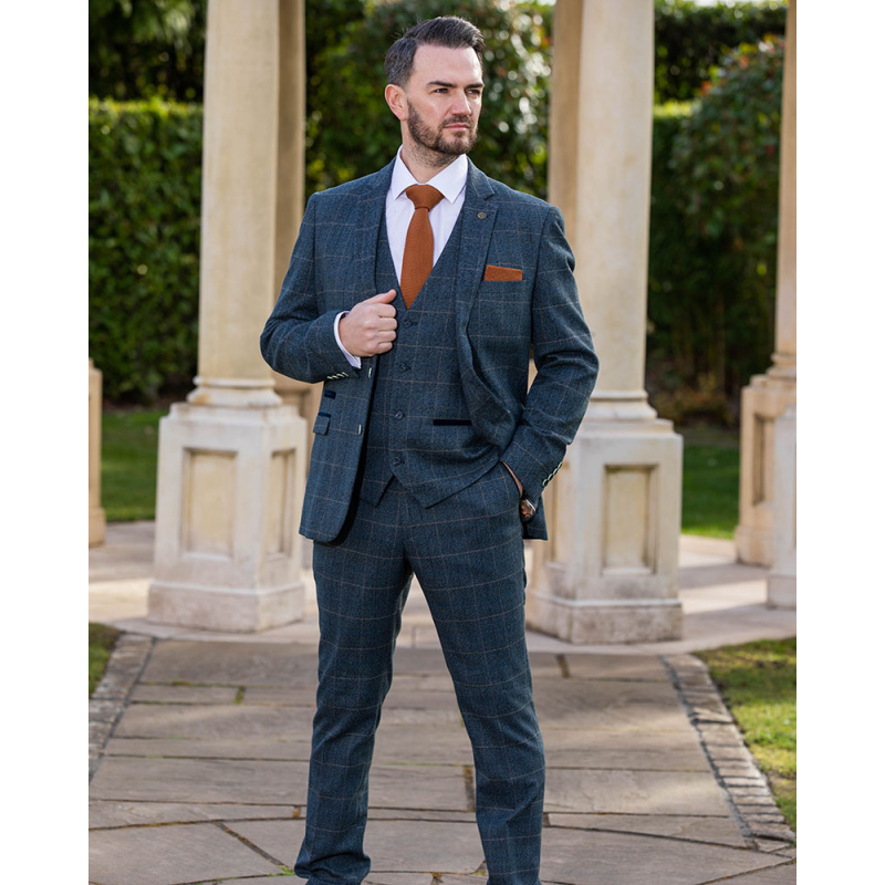 To Hire, Marc Darcy Scott Blue Checked Suit (full outfit)