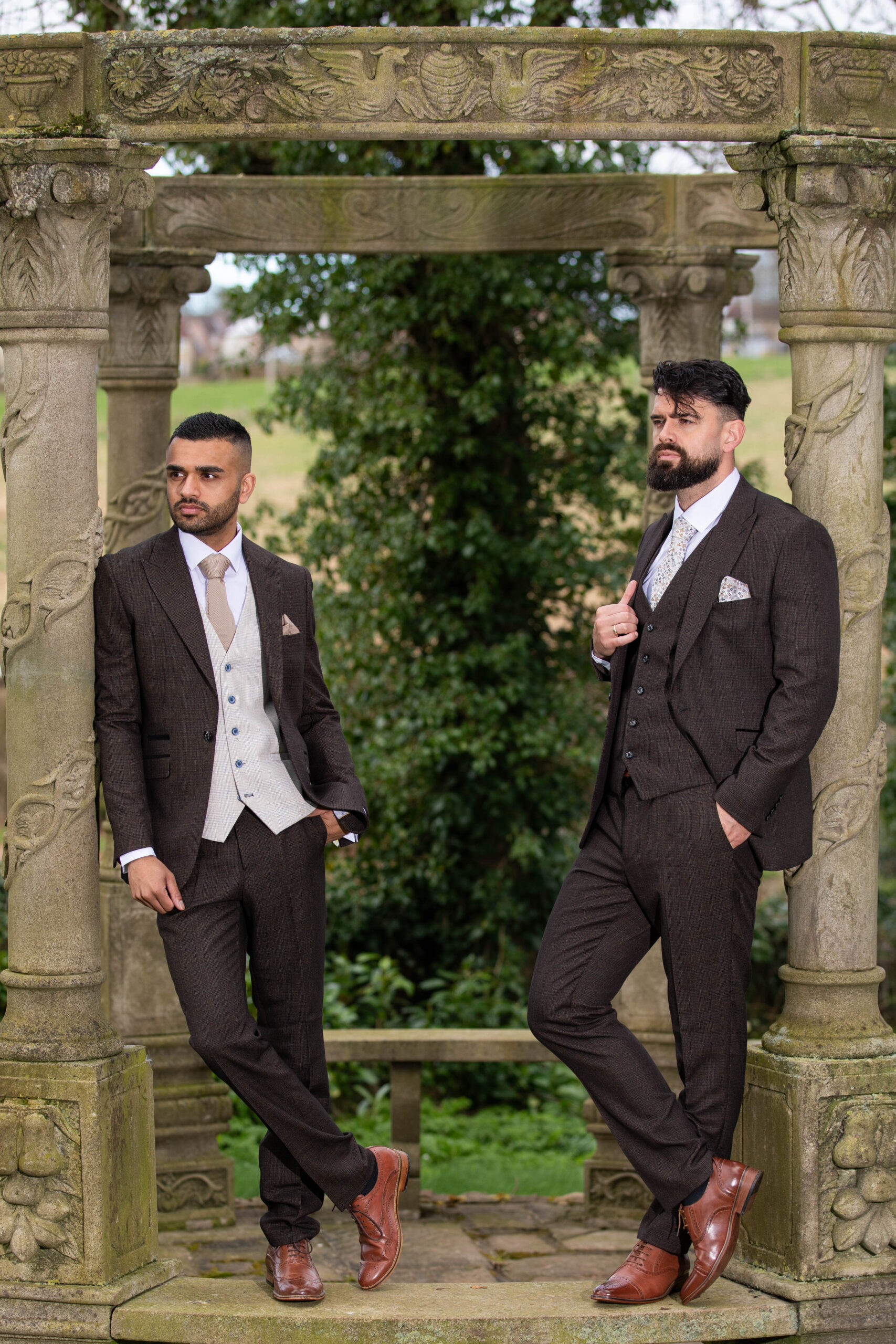 To Hire, Cavani Caridi Brown Checked Suit (full outfit) - Image 6