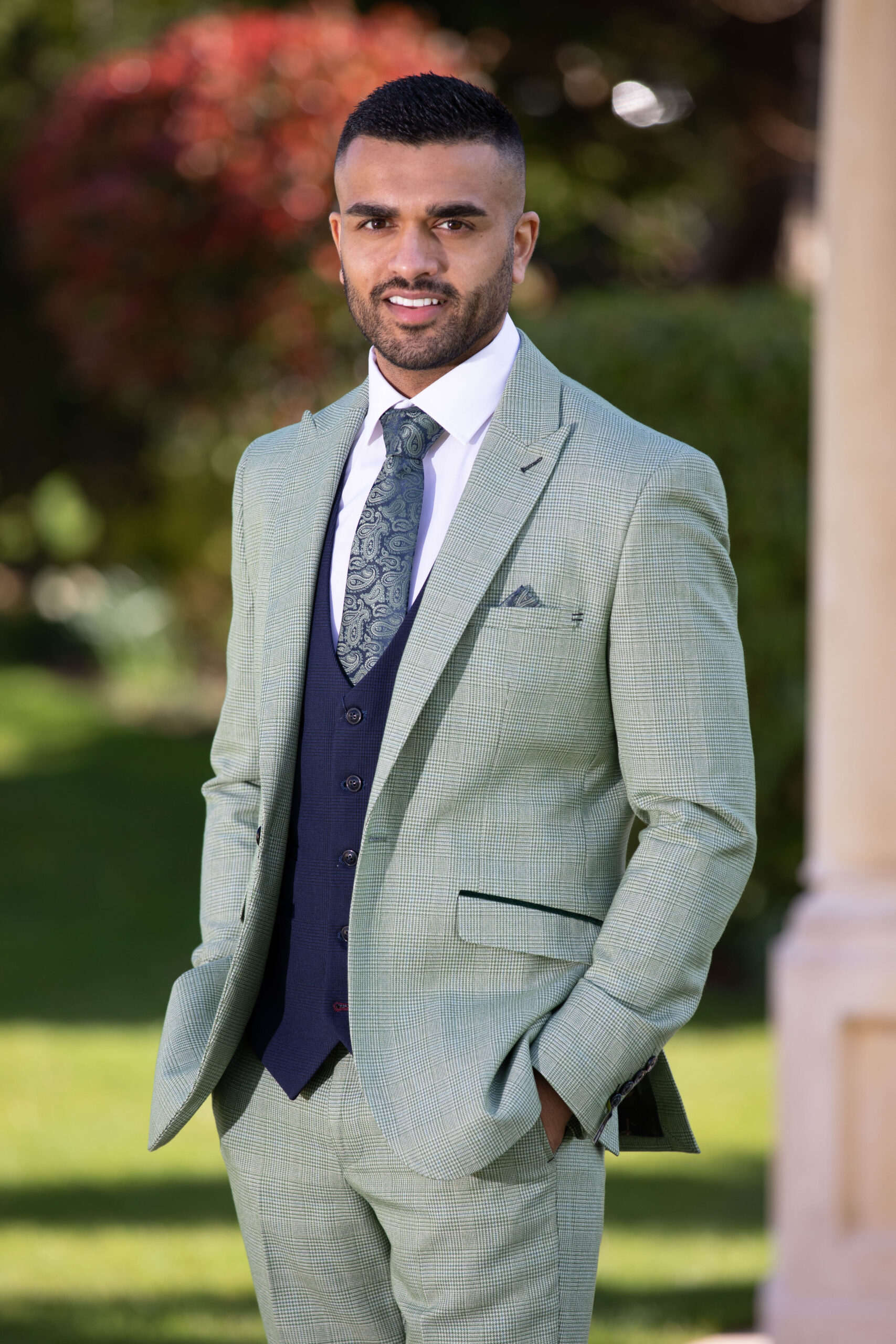 To Hire, Cavani Caridi Sage Checked Suit (full outfit) - Image 8